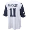 Custom #11 White DAL Football Shirt Top