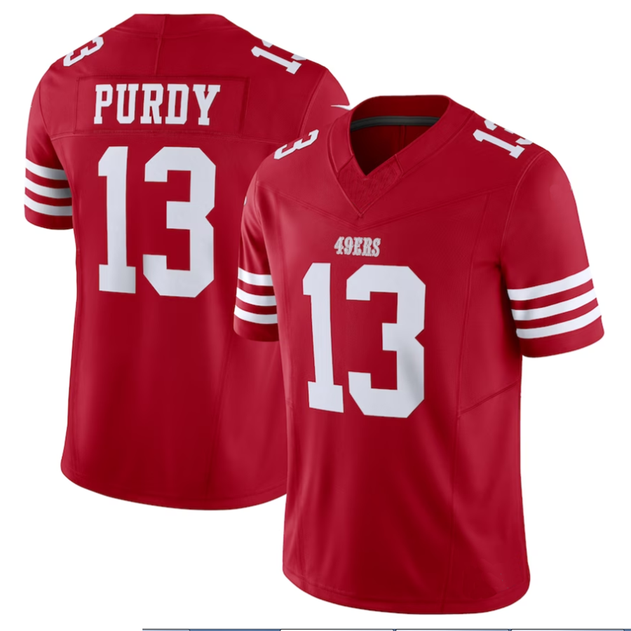 Custom #13 Scarlet SF Football Shirt Top