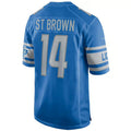 Custom #14 Blue DET Football Shirt Top