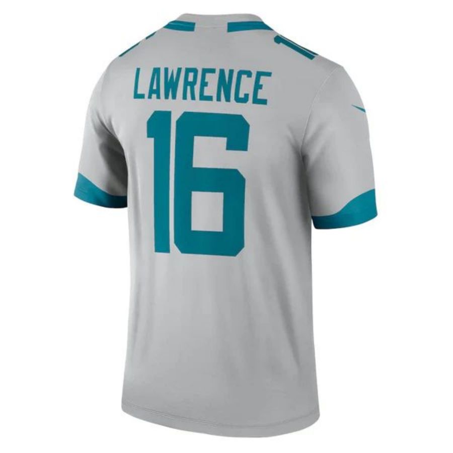 Custom #16 Gray JAX Football Shirt Top