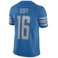 Custom #16 Blue DET Football Shirt Top