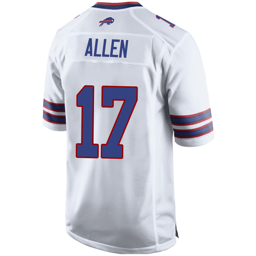 Custom #17 White BUF Football Shirt Top