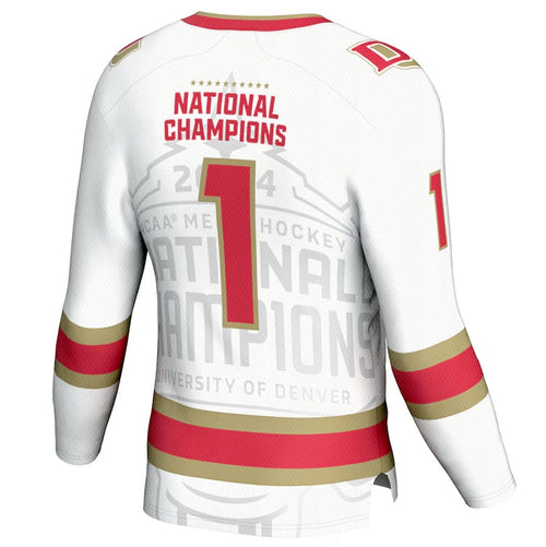 Custom #1 White Hockey Shirt Top