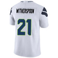 Custom #21 White SEA Football Shirt Top