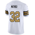 Custom #32 White NO Football Shirt Top