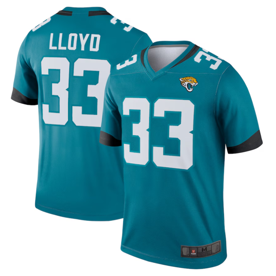 Custom #33 Teal JAX Football Shirt Top