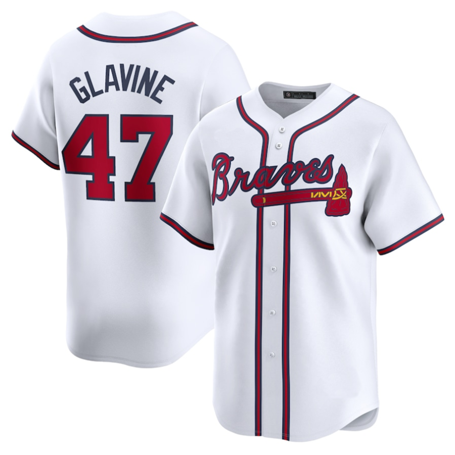 Custom #47 White ATL Baseball Shirt Top