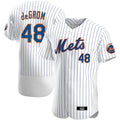 Custom #48 White NYM Baseball Shirt Top