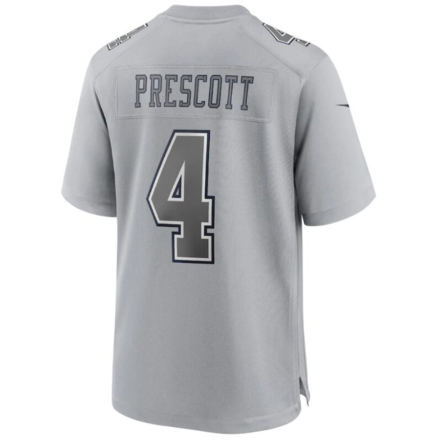Custom #4 Gray DAL Football Shirt Top