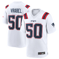Custom #50 White NE Football Shirt Top