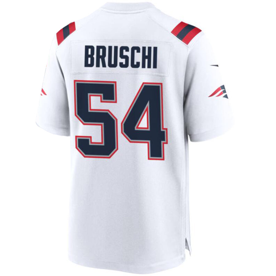 Custom #54 White NE Football Shirt Top