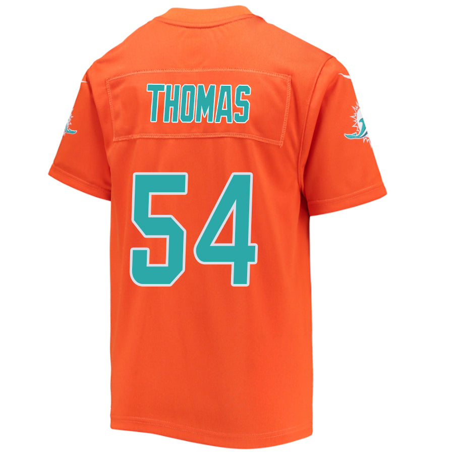 Custom #54 Orange MIA Football Shirt Top