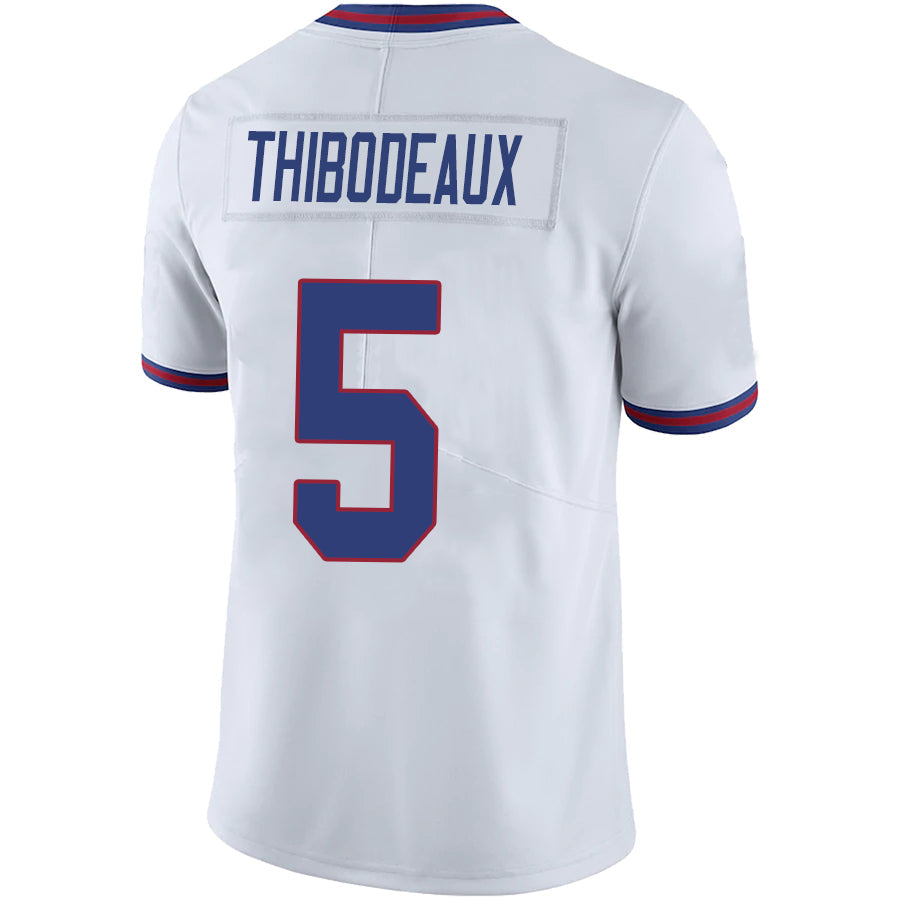 Custom #5 White NYG Football Shirt Top