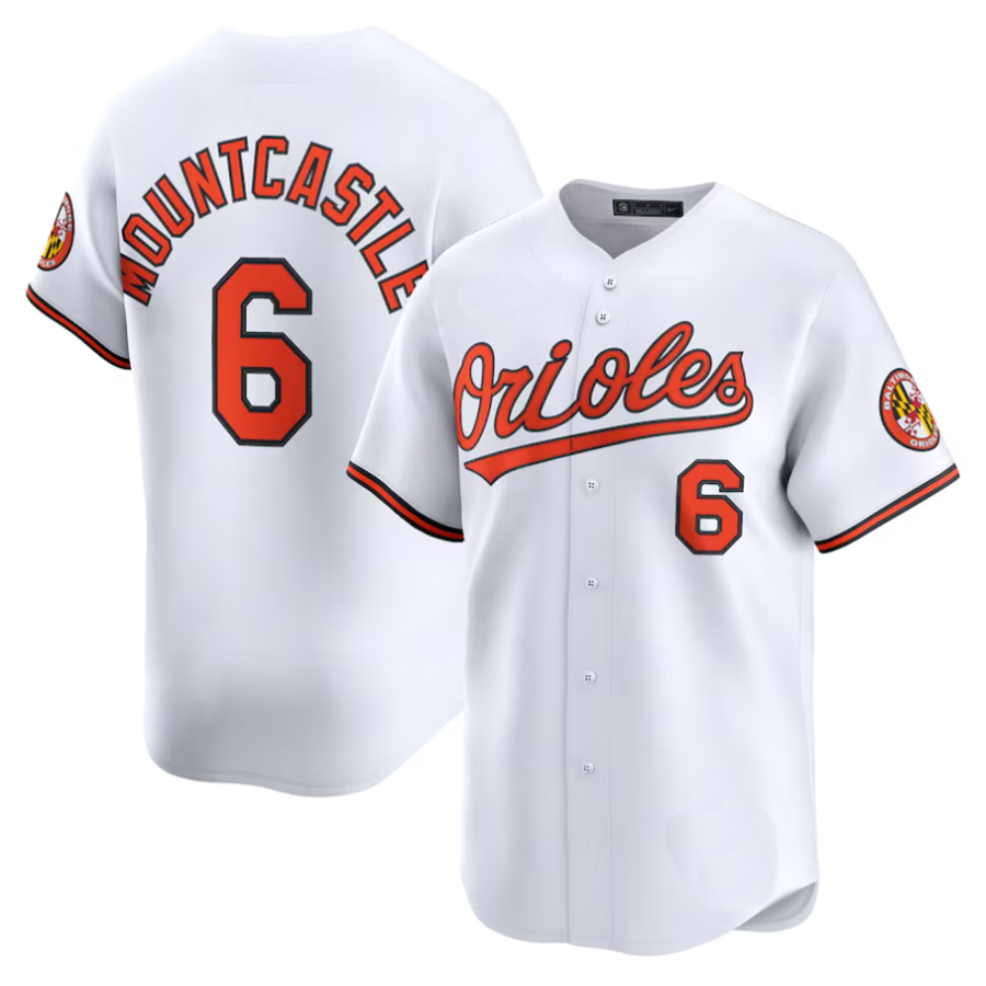 Custom #6 White BAL Baseball Shirt Top