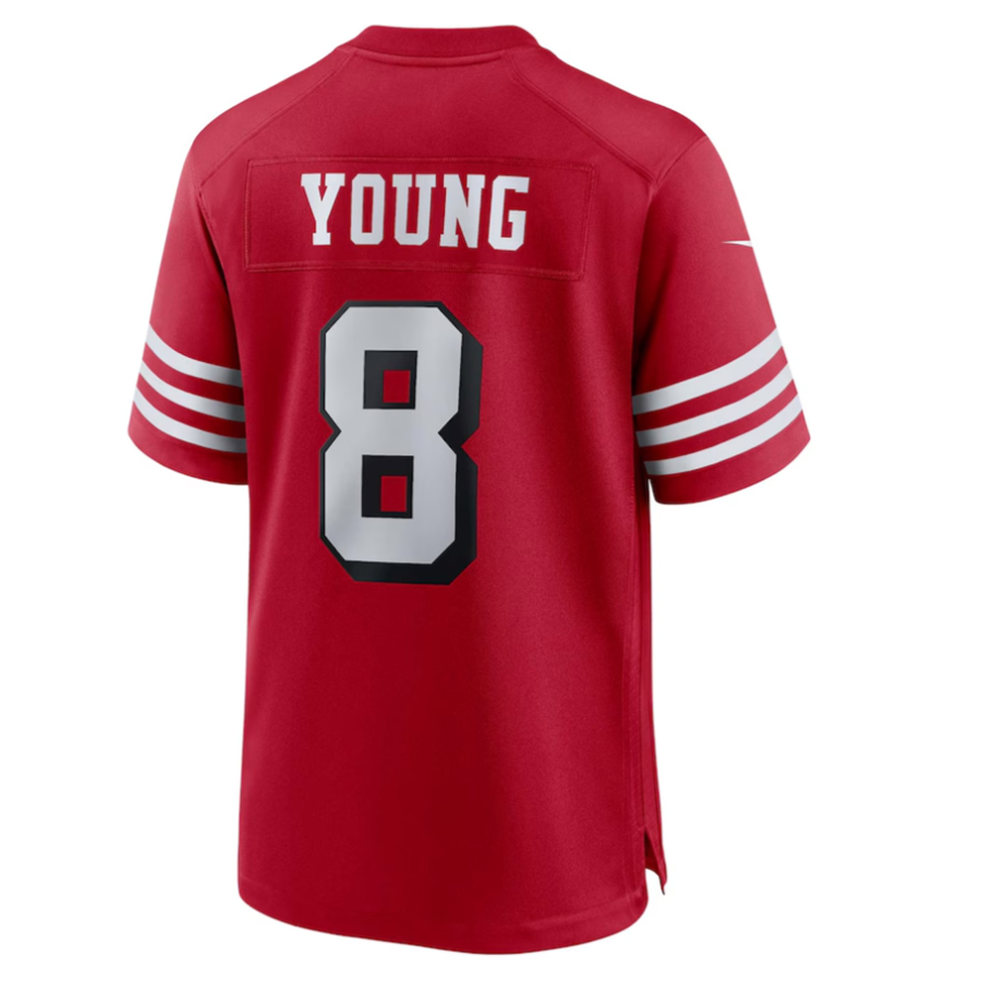 Custom #8 Scarlet SF Football Shirt Top