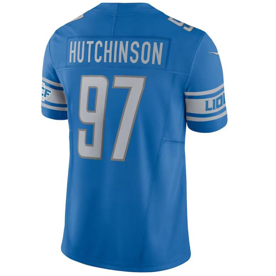 Custom #97 Blue DET Football Shirt Top