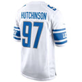 Custom #97 White DET Football Shirt Top