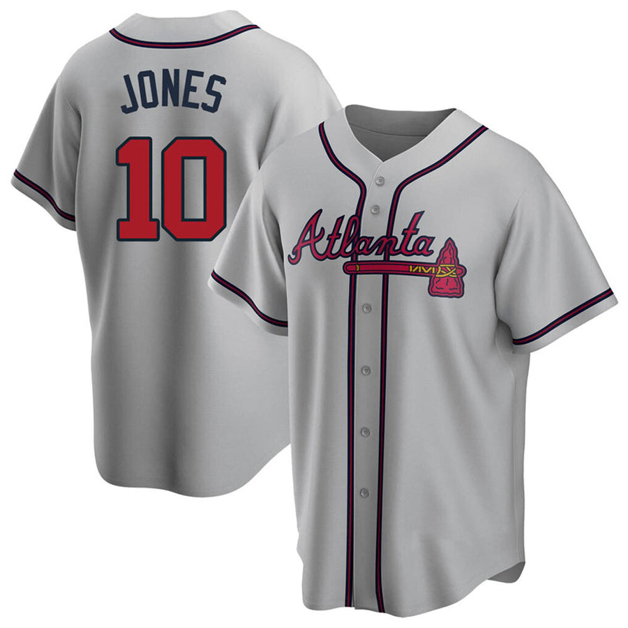 Custom #10 Gray ATL Baseball Shirt Top