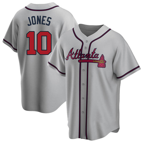 Custom #10 Gray ATL Baseball Shirt Top