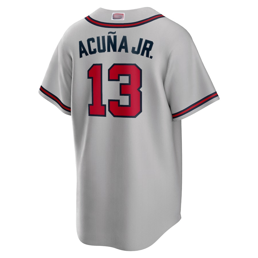 Custom #13 Gray ATL Baseball Shirt Top
