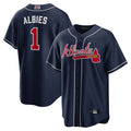 Custom #1 Navy ATL Baseball Shirt Top