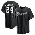 Custom #24 Black ATL Baseball Shirt Top