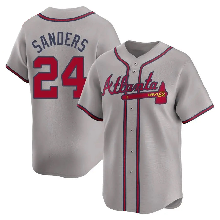 Custom #24 Gray ATL Baseball Shirt Top