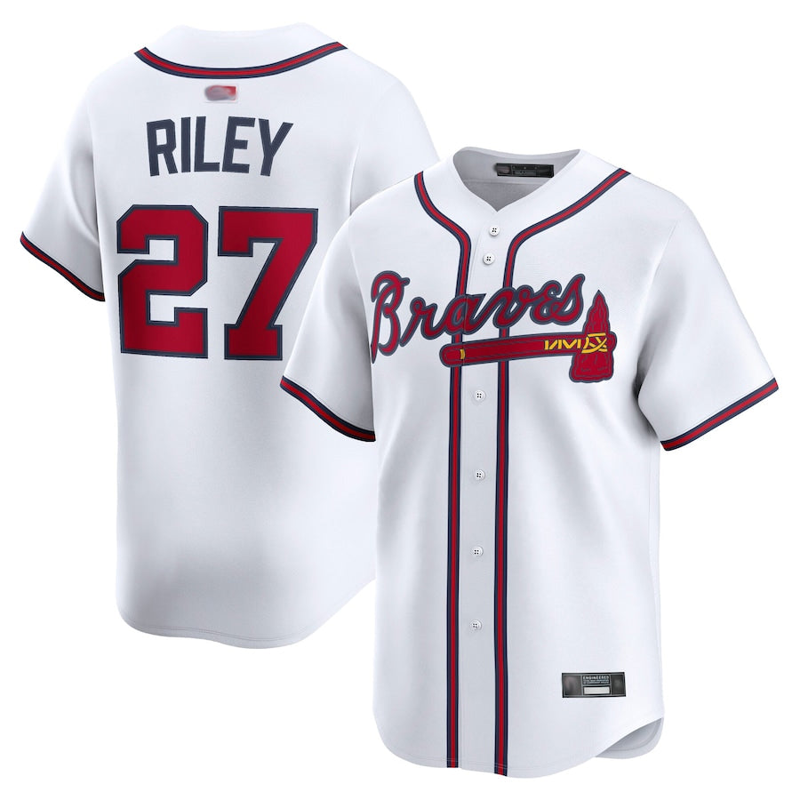 Custom #27 White ATL Baseball Shirt Top