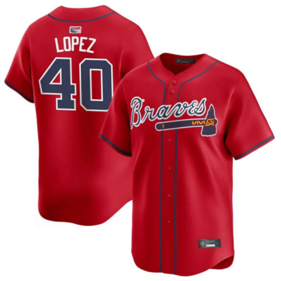 Custom #40 Red ATL Baseball Shirt Top