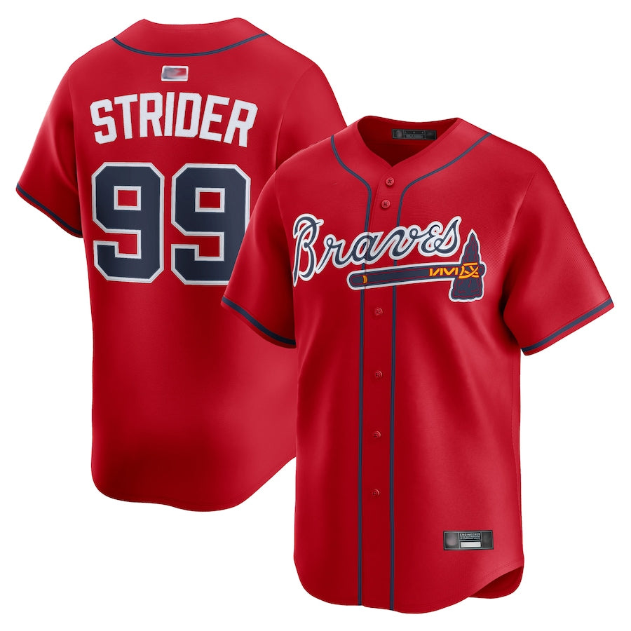 Custom #99 Red ATL Baseball Shirt Top