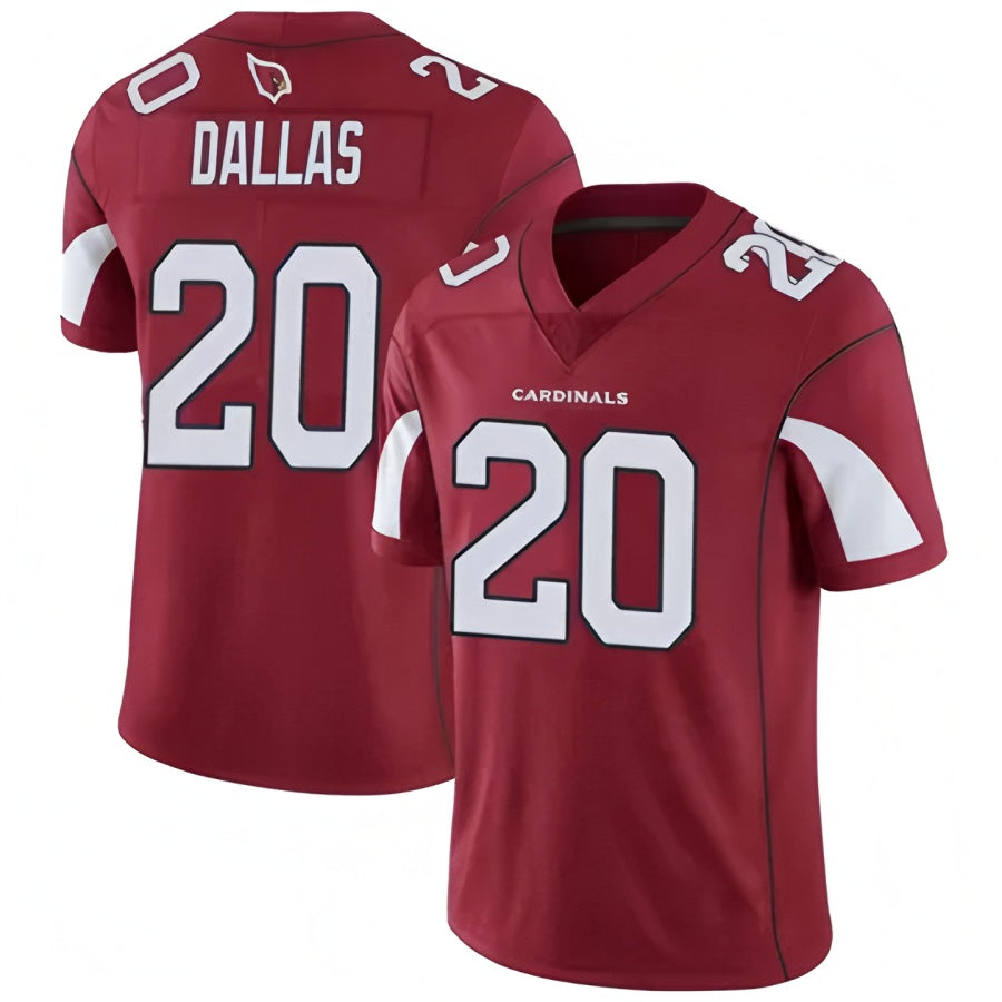 Custom #20 Red ARI Football Shirt Top
