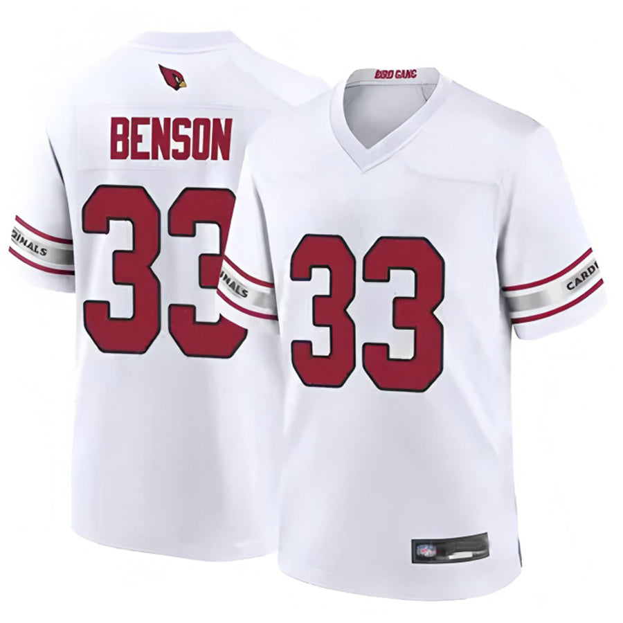 Custom #33 White ARI Football Shirt Top
