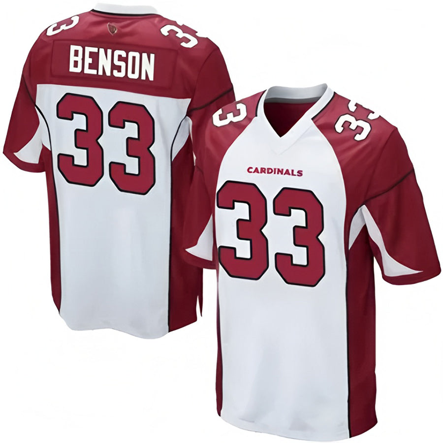 Custom #33 White ARI Football Shirt Top