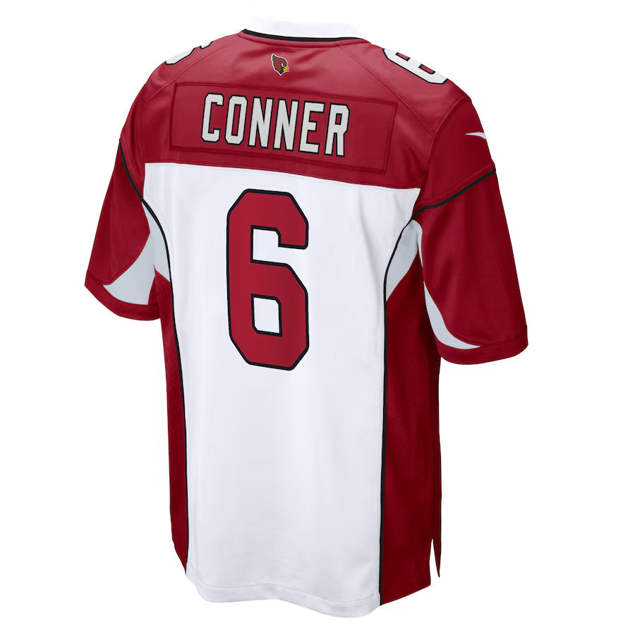 Custom #6 White ARI Football Shirt Top