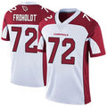Custom #72 White ARI Football Shirt Top