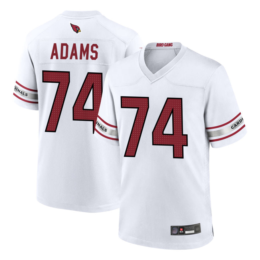 Custom #74 White ARI Football Shirt Top
