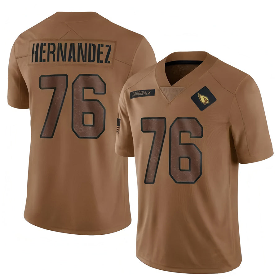 Custom #76 Brown ARI Football Shirt Top