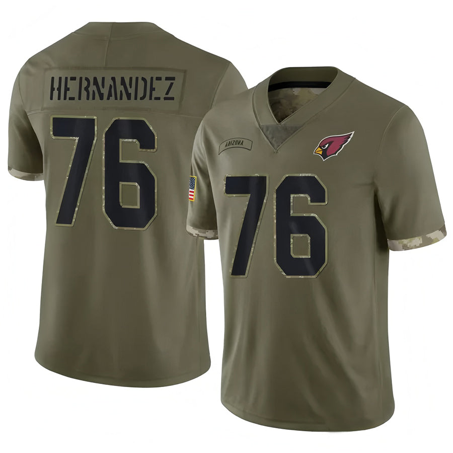 Custom #76 Olive ARI Football Shirt Top