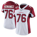 Custom #76 White ARI Football Shirt Top