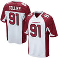 Custom #91 White ARI Football Shirt Top