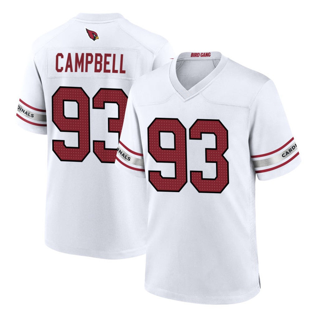 Custom #93 White ARI Football Shirt Top