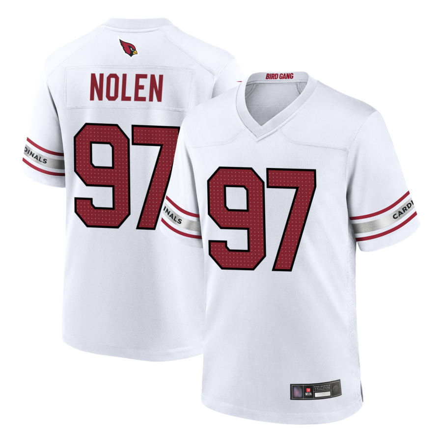 Custom #97 White ARI Football Shirt Top
