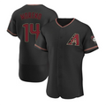 Custom #14 Black ARI Baseball Shirt Top
