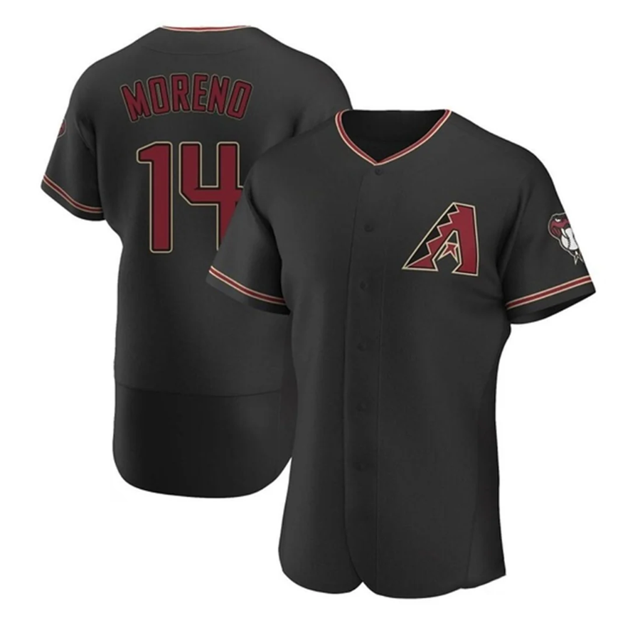 Custom #14 Black ARI Baseball Shirt Top