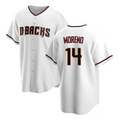 Custom #14 White ARI Baseball Shirt Top