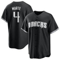 Custom #4 Black ARI Baseball Shirt Top