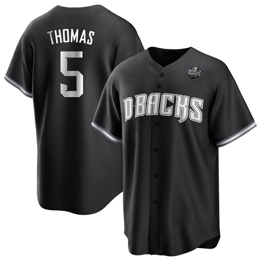 Custom #5 Black ARI Baseball Shirt Top