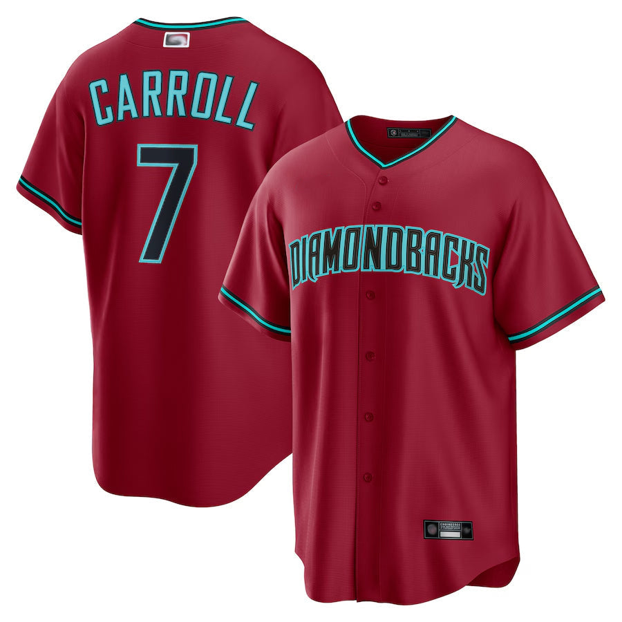 Custom #7 Red ARI Baseball Shirt Top