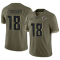 Custom #18 Olive ATL Football Shirt Top