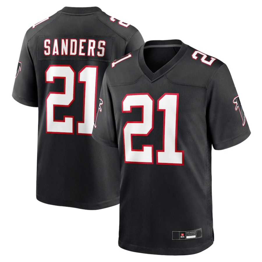 Custom #21 Black ATL Football Shirt Top